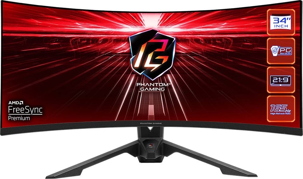 Монитор 34" ASRock PG34WQ15R3A черный
