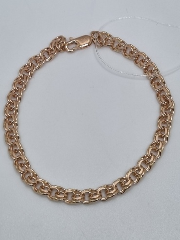 Zhanar Gold ZHA84_45 длина 19 см, вес 4.39 г золото, плетение бисмарк