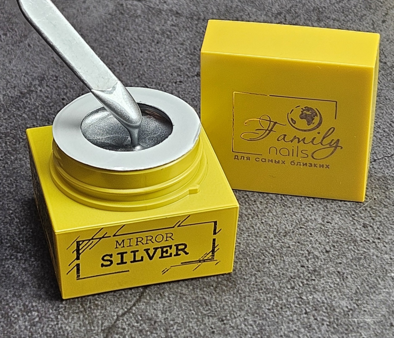 Family nails гель-краска Mirror Silver 5 мл