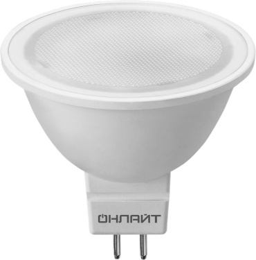 ОНЛАЙТ 5W GU5.3, светодиодная, нейтральный белый