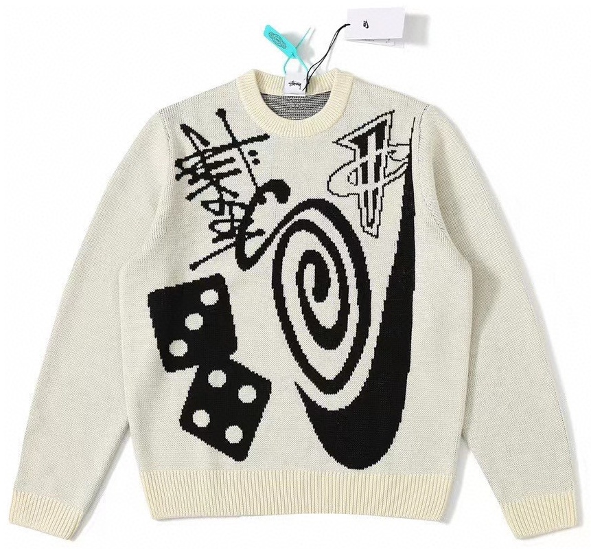 Купить Джемпер Stussy Stussy Knit Sweater бежевый L в Алматы – Магазин ...