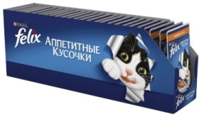 Felix кусочки в желе индейка 75 г 24 шт