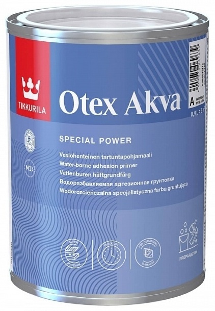 Грунтовка Tikkurila Otex Akva A 0.9 л, белый