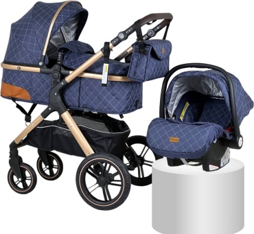 Коляска трансформер 3 в 1 Ining Baby X1 синий
