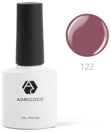 ADRICOCO гель-лак Gel №122 сливовое вино глянцевое 8 мл