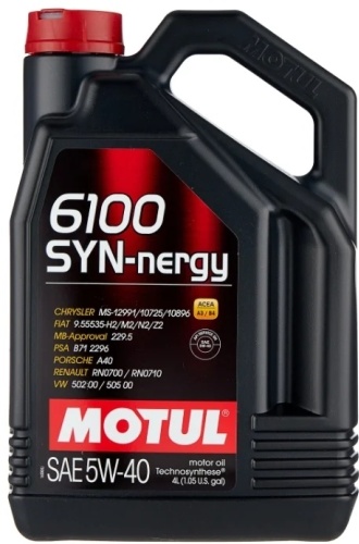 Полусинтетическое Motul 6100 SYN-nergy 5W-40 4 л
