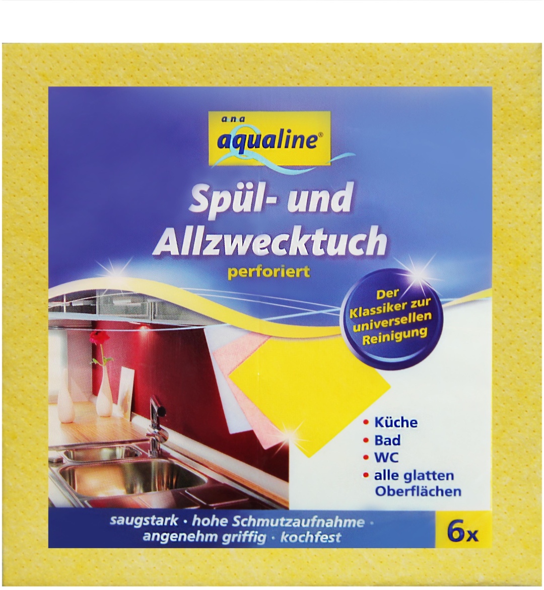 Aqualine тряпка перфорированная 6 шт, вискоза