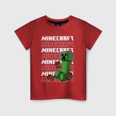 Футболка Майнкрафт Крипер Minecraft TMH_TREND.KZ красный