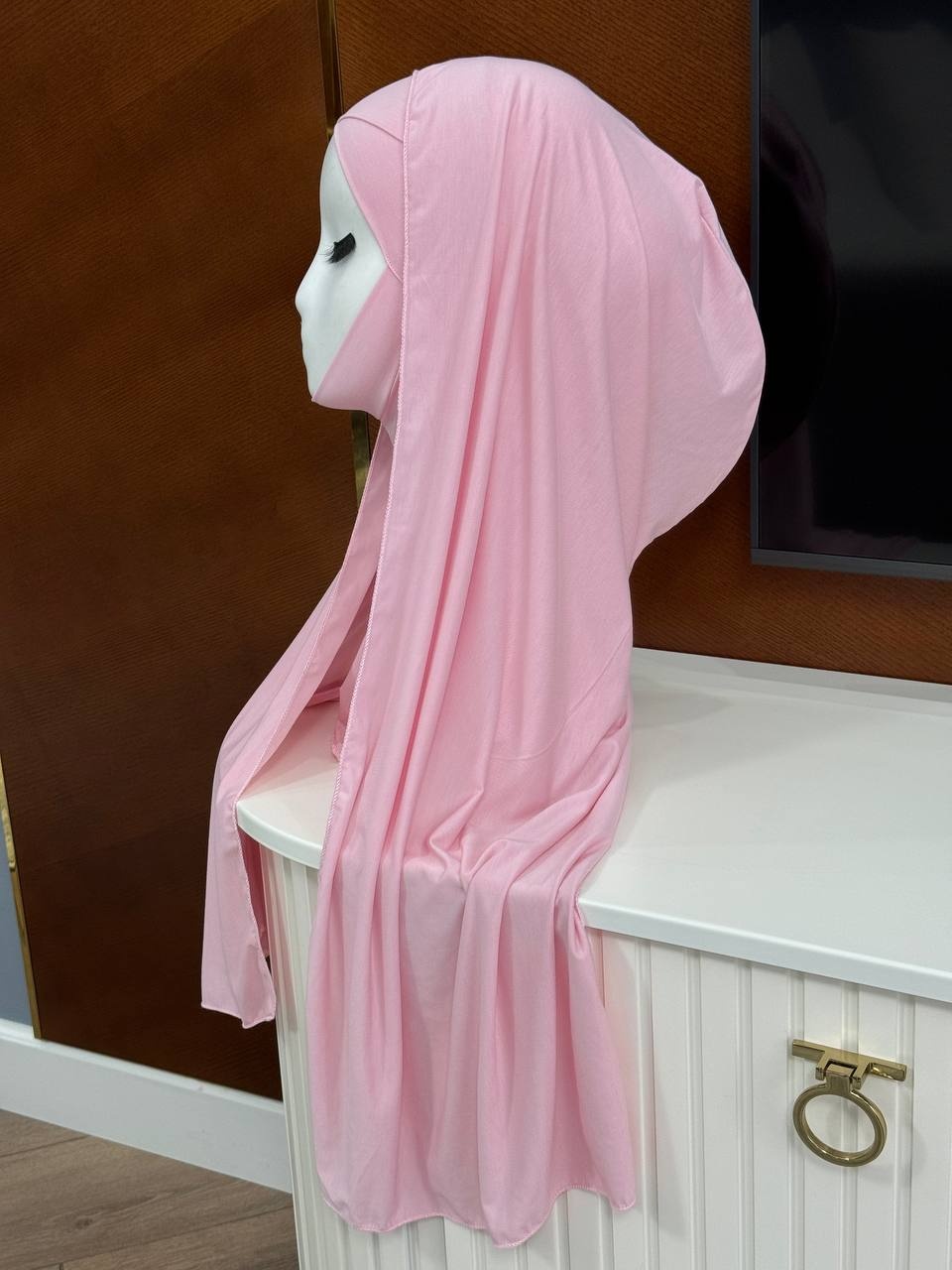 Хиджаб Muslima style размер универсальный, розовый