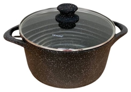 Кастрюля 4.6 л, Vicalina Casserole VL0124 мраморная крошка