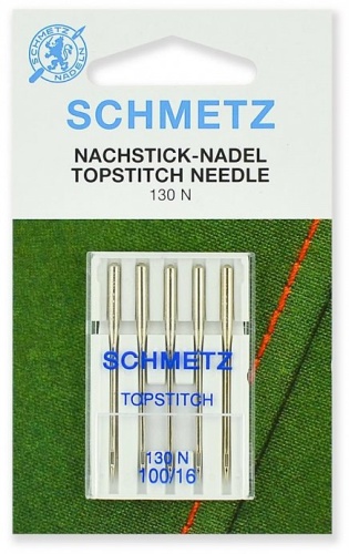 Игла SCHMETZ для бытовых швейных машин топ стич 130 N 100/16 5 шт 0890 2 VES