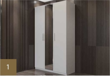 Распашной шкаф Grand Miks Турин 3д, 135x220х50 см, белый