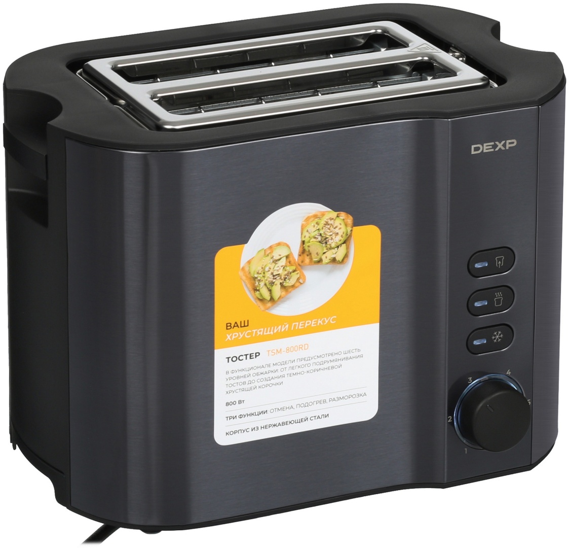 Тостер DEXP TSM-800RD черный