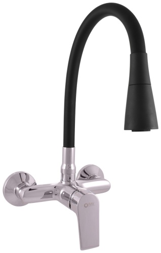 Смеситель с гибким изливом Slezak RAV COLORADO CO102.5/13, латунь, цвет черный, хром