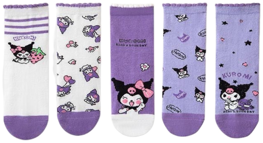 Носки Hello Kitty Kuromi KRS0000 5 пар фиолетовый 22-26