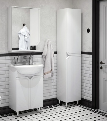 Тумба с раковиной Corozo "Сириус" 55 Cetus, 56x85x41.5 см, белый