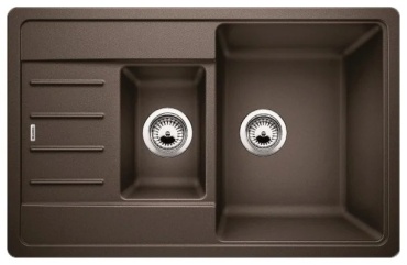 Кухонная мойка Blanco Legra 6S Compact 78х50х19 см, искусственный гранит, тон кофе