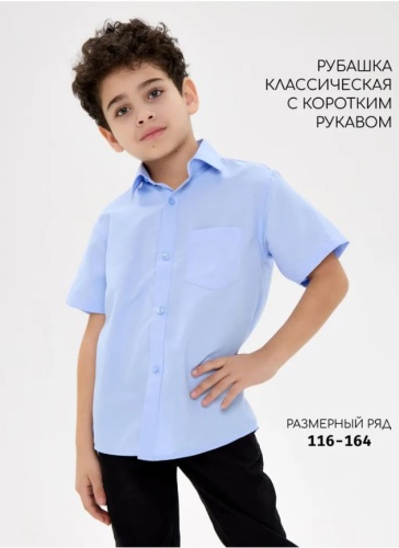 Рубашка прямая голубой