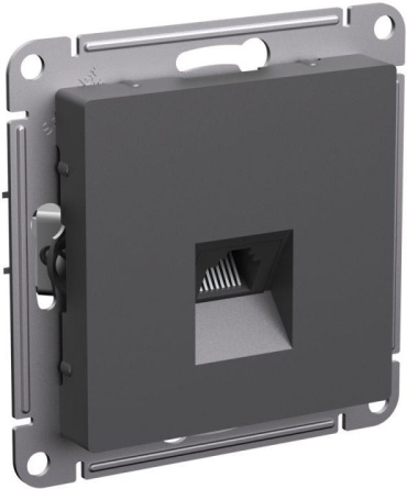 Systeme electric встраиваемая AtlasDesign, компьютерный (RJ45) цвет серый