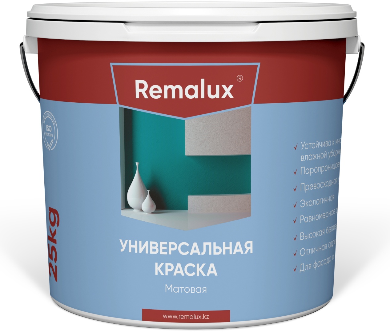 Купить Краска Remalux акриловая Универсальная 25 кг, белый в Алматы ...