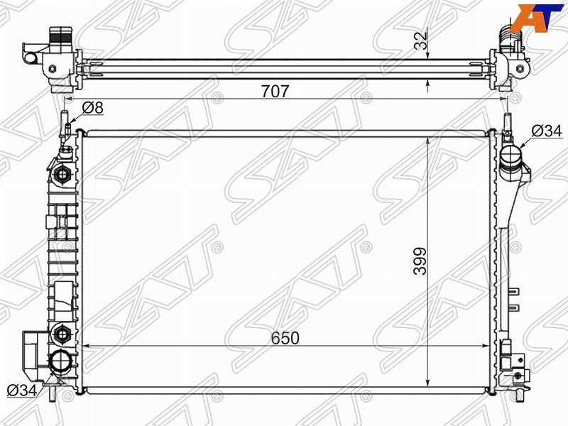 SAT радиатор основной SA0002