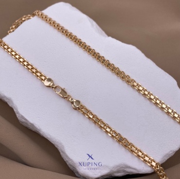 Цепь Xuping Jewelry длина 55 см титан, бижутерный сплав, медицинская сталь без вставок