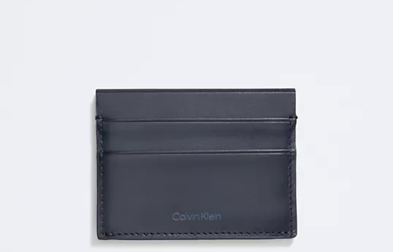 Картхолдер Calvin Klein натуральная кожа синий