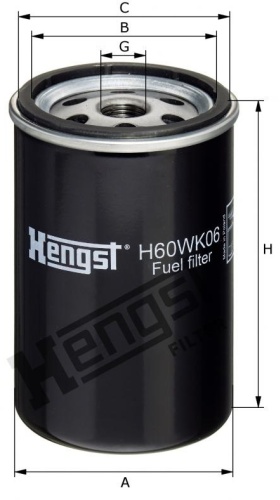 HENGST топливный фильтр H60WK06