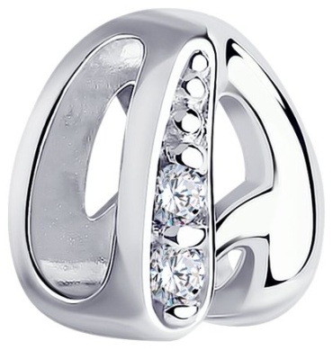Подвеска Diamant 94-130-01302-1 вес 0.97 г серебро, фианит