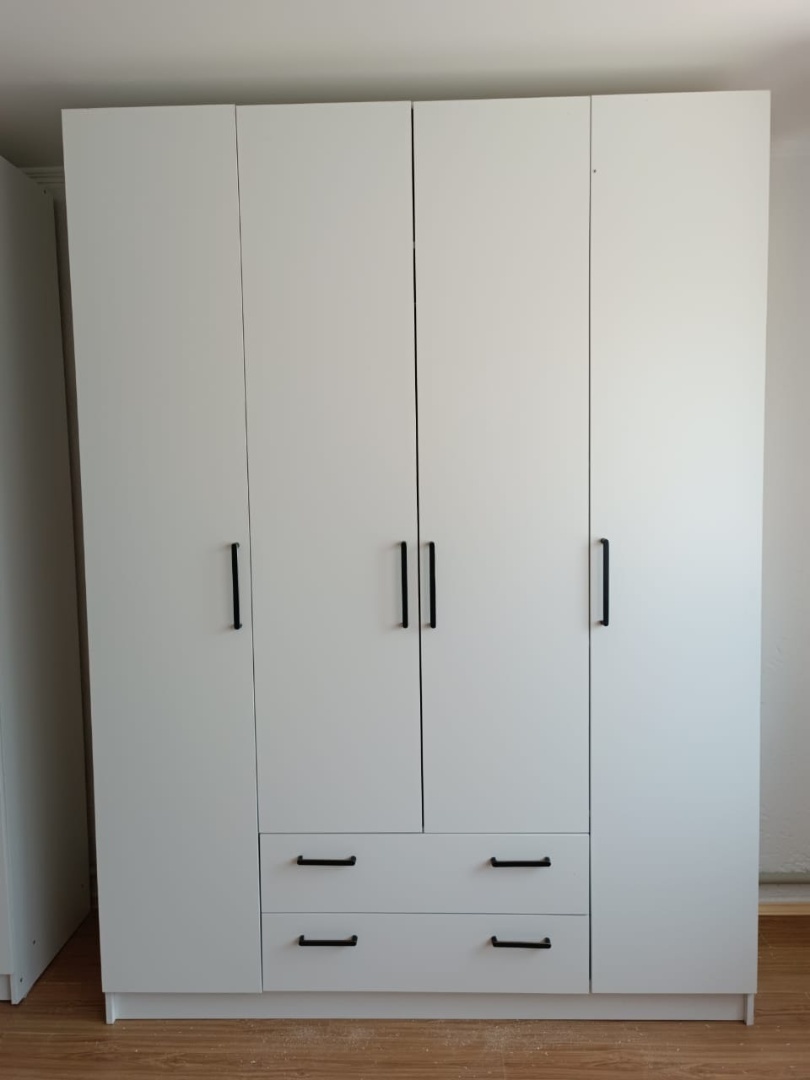 Распашной шкаф InHome Comfort 4D, 160x220х50 см, белый