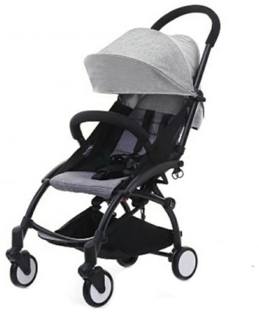 Коляска прогулочная Baby Time Clever, серый, черный