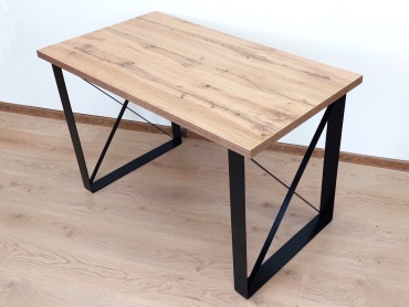 Стол письменный Геометрия Loft XOW130, 130х70x75 см, черный, коричневый
