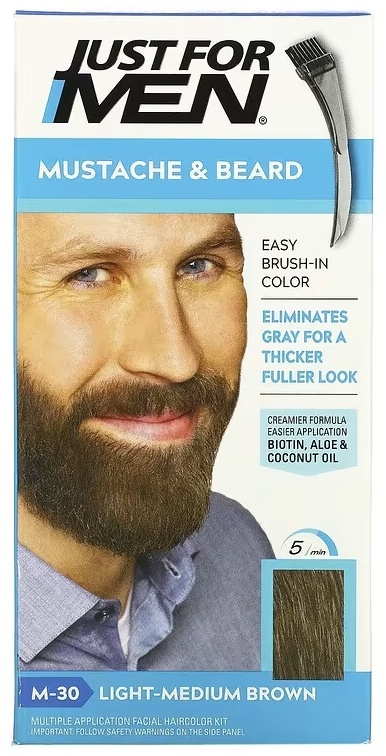 Just For Men Mustache Beard M-30 светло-коричневый гель-краска 28 мл