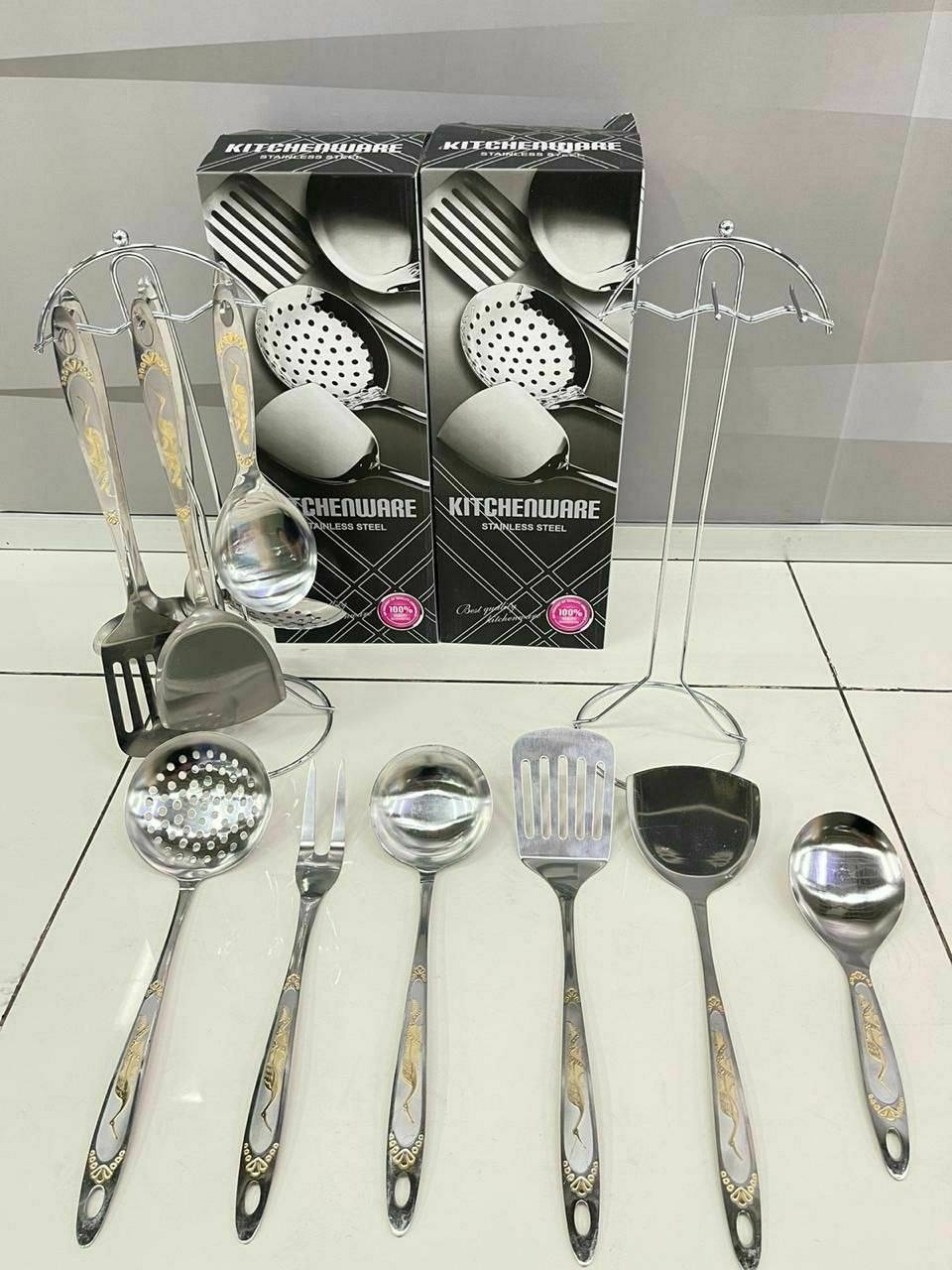 Набор кухонных инструментов Kitchen Ware нержавеющая сталь, 7 шт