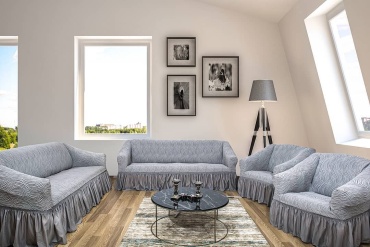 Home Collection дивандек для дивана, для кресла 091119664 серый 170-230 см, 120-170 см, 70-120 см