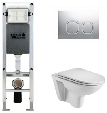 WeltWasser унитаз с инсталляцией BAARBACH AB350ST2, санфаянс