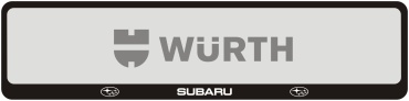 Рамка для номера WURTH 08250614 черный