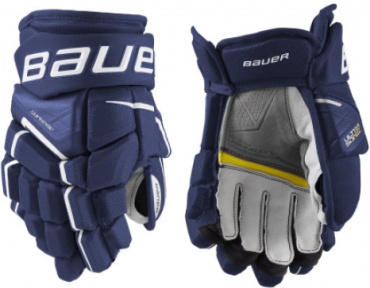 Bauer Перчатки хоккейные S21 SUPREME ULTRASONIC JR синий 11