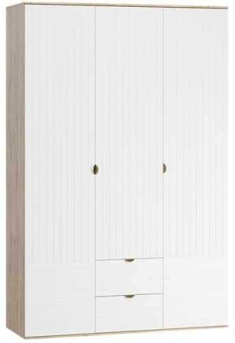 Распашной шкаф mebel.kz Монблан-3, 139x215х50 см, белый