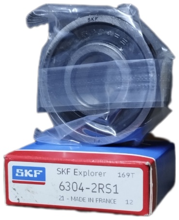 SKF подшипник качения шариковый радиальный цилиндрический однорядный (6304-2RS1)