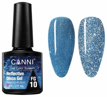 CANNI гель-лак Reflective Disco FG10 глянцевое 7.3 мл