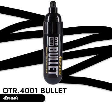 Маркер OTR.4001 BULLET черный 18 мл с круглым пером 8 мм