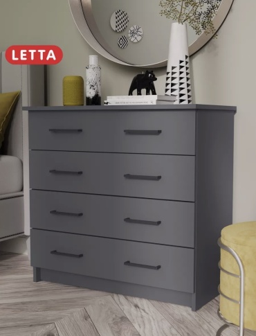 Комод Letta Se-70Sh, 75x39.20x71.9 см, белый, серый