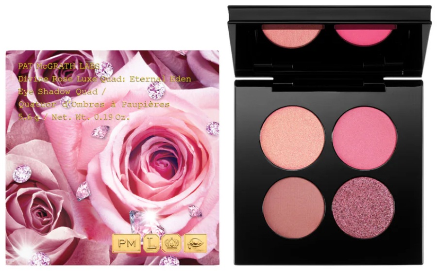 PAT McGRATH LABS тени прессованные Divine Rose Luxe Quad Eternal Eden