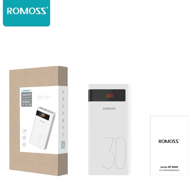 Купить Внешний аккумулятор Romoss PHP30 Pro Sense 8P+ 30000 мАч белый в ...