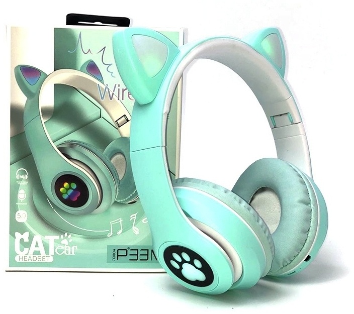 Купить Наушники CAT EAR Wireless Headphones P33M голубой в кредит в ...