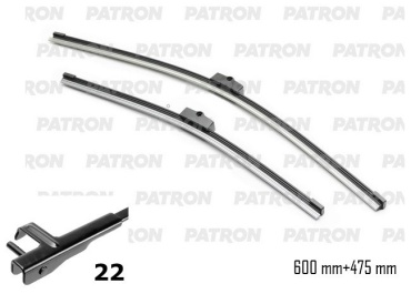 Щетка бескаркасная PATRON PWB6146-KIT-VT2 600 мм, 2 шт