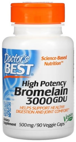 Doctor's Best High Potency Bromelain 3000 GDU, 500 mg, 90 капсул