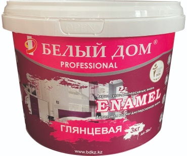 Белый Дом эмаль глянцевая Enamel 3 кг, тон белый
