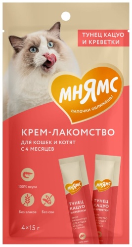 Мнямс суп тунец, креветки 15 г 4 шт